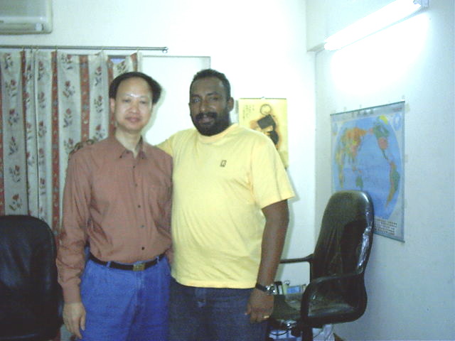 The general manager of the company Liao Shiming and Kaka Sri with Mr.
